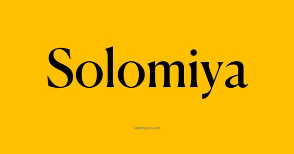 Nome Solomiya, ficha divertida com pontilhado para crianças
