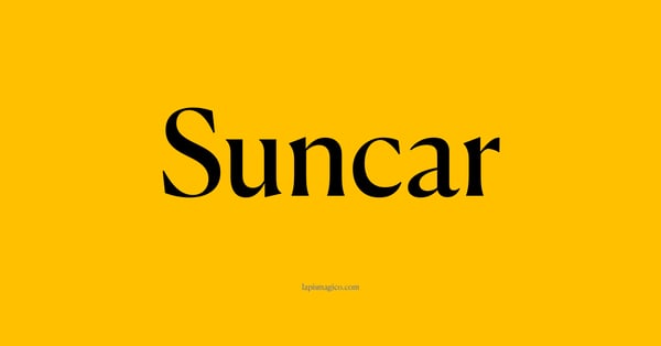 Nome Suncar, ficha divertida com pontilhado para crianças