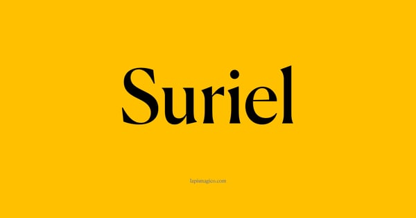 Nome Suriel, ficha divertida com pontilhado para crianças