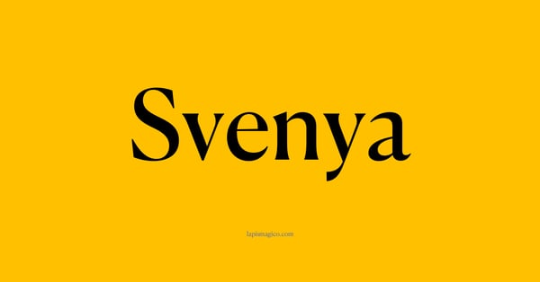 Nome Svenya, ficha divertida com pontilhado para crianças