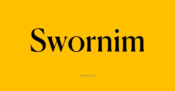 Nome Swornim, ficha divertida com pontilhado para crianças