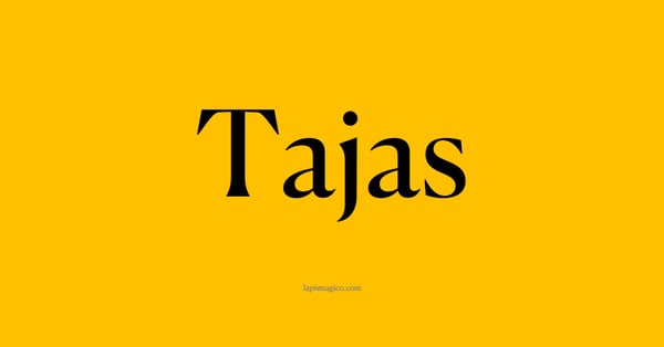 Nome Tajas, ficha divertida com pontilhado para crianças