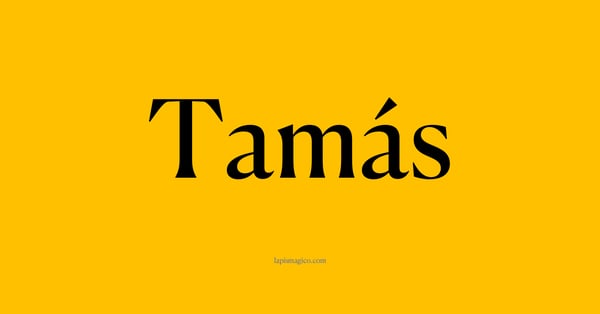 Nome Tamás, ficha divertida com pontilhado para crianças