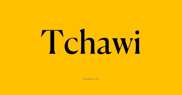 Nome Tchawi, ficha divertida com pontilhado para crianças