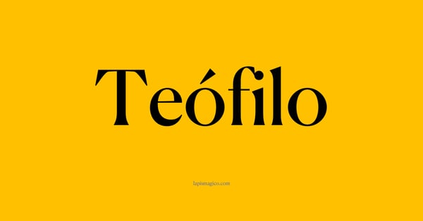 Nome Teófilo, ficha divertida com pontilhado para crianças
