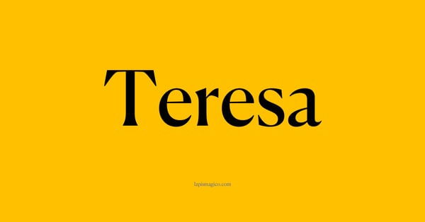 Nome Teresa, ficha divertida com pontilhado para crianças