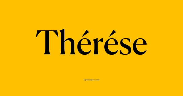 Nome Thérése, ficha divertida com pontilhado para crianças