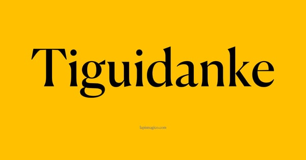 Nome Tiguidanke, ficha divertida com pontilhado para crianças