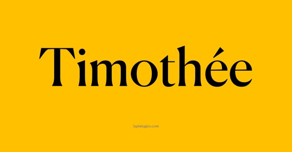 Nome Timothée, ficha divertida com pontilhado para crianças