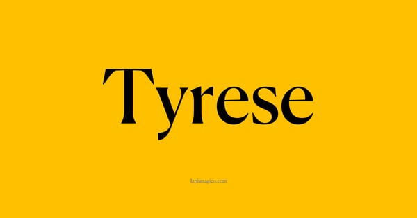 Nome Tyrese, ficha divertida com pontilhado para crianças