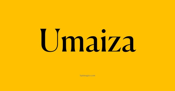 Nome Umaiza, ficha divertida com pontilhado para crianças