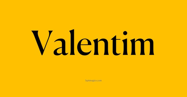 Nome Valentim, ficha divertida com pontilhado para crianças