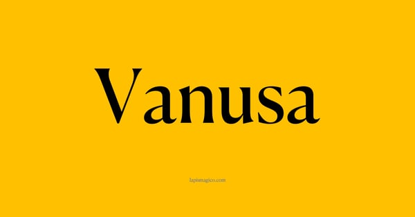 Nome Vanusa, ficha divertida com pontilhado para crianças