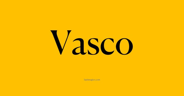 Nome Vasco, ficha divertida com pontilhado para crianças