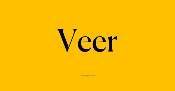 Nome Veer, ficha divertida com pontilhado para crianças