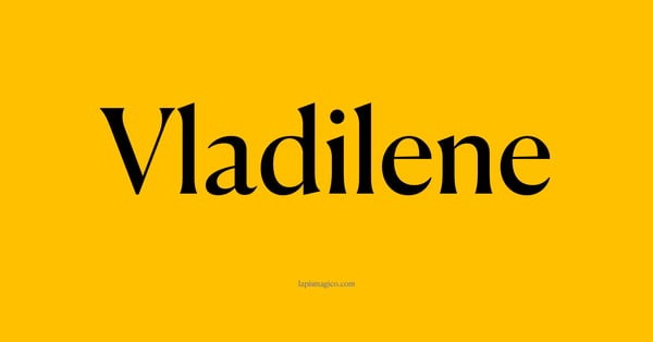 Nome Vladilene, ficha divertida com pontilhado para crianças