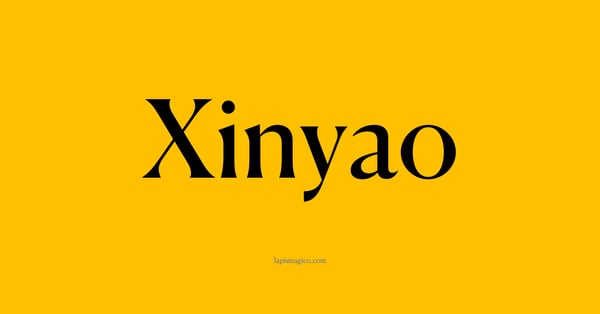 Nome Xinyao, ficha divertida com pontilhado para crianças