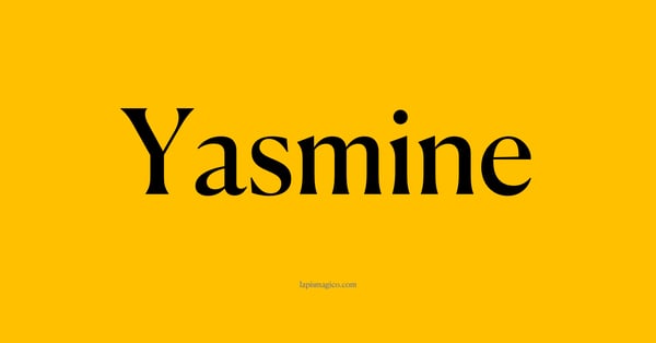 Nome Yasmine, ficha divertida com pontilhado para crianças