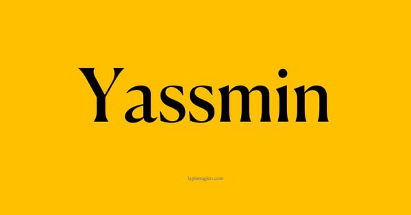 Nome Yassmin, ficha divertida com pontilhado para crianças