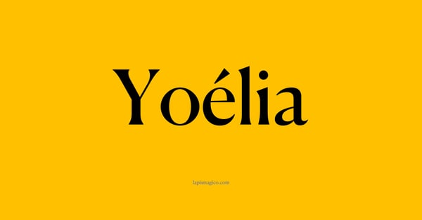 Nome Yoélia, ficha divertida com pontilhado para crianças