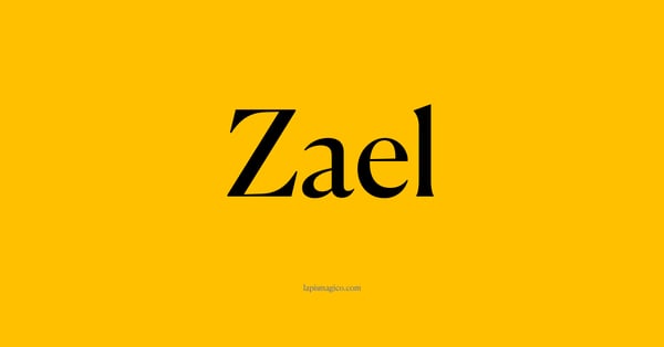 Nome Zael, ficha divertida com pontilhado para crianças