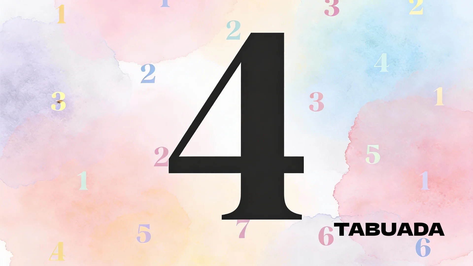 Tabuada do 4 para crianças (fichas divertidas e gratuitas)