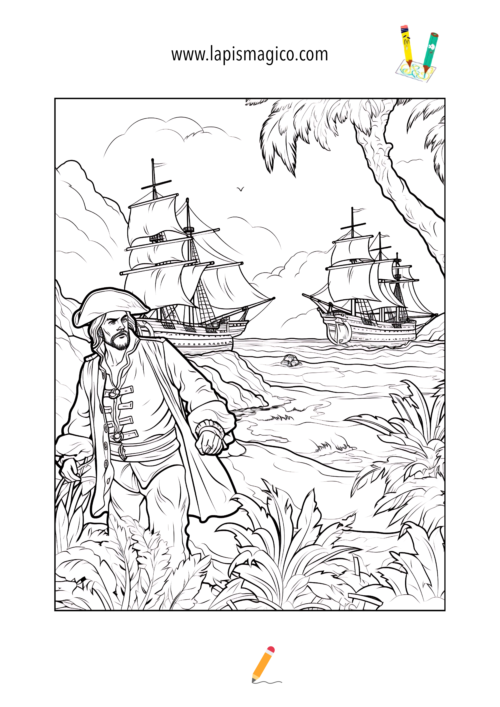 Desenhos De Piratas Para Imprimir E Colorir