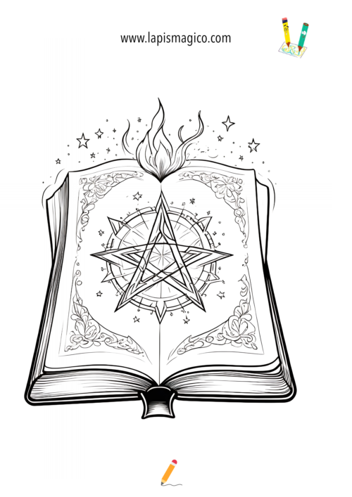 Desenhos de magia para imprimir e colorir