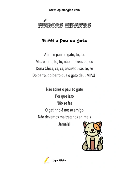 Atirei o pau ao gato, ficha pdf nº1