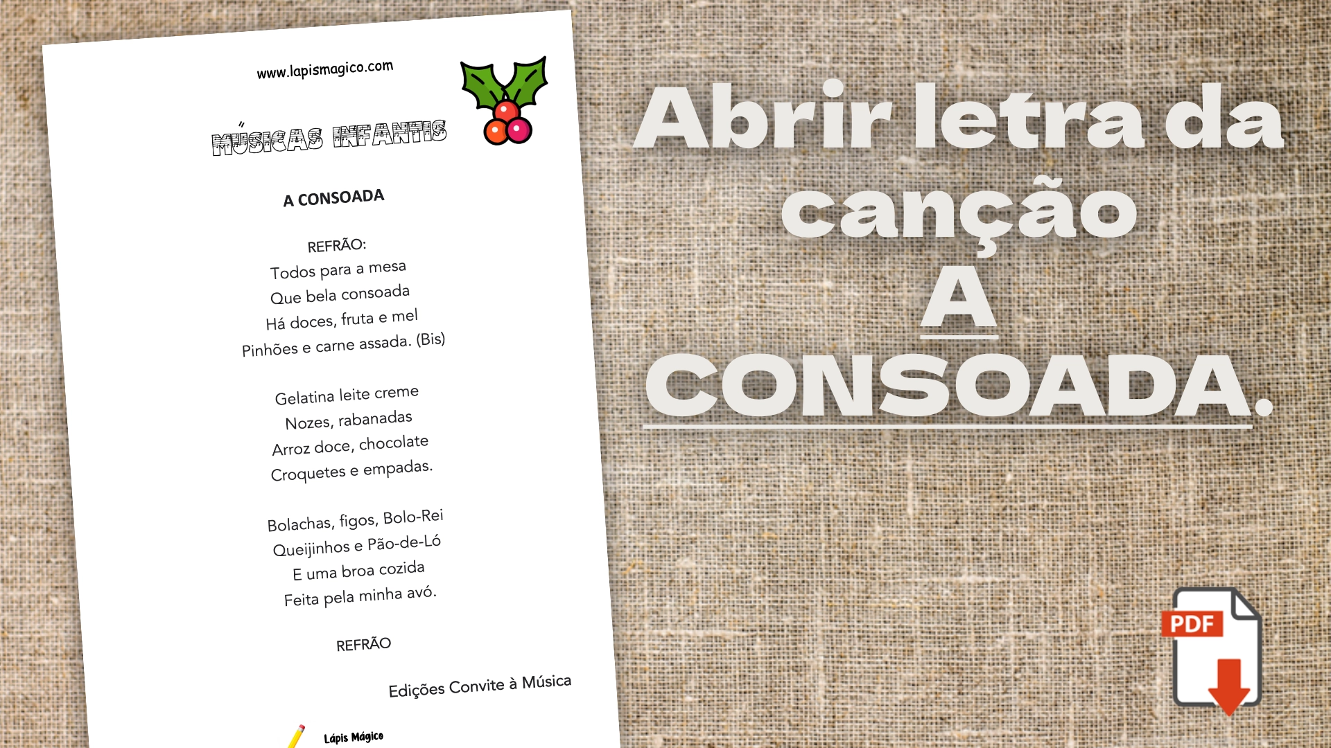 A Consoada, ficha pdf nº1