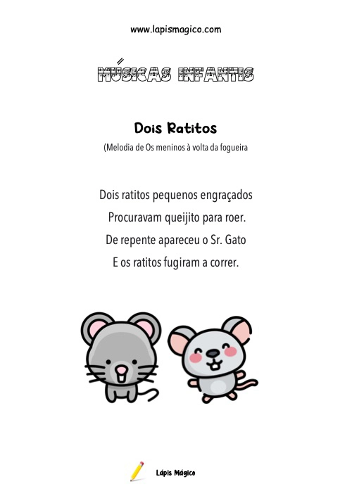 Dois Ratitos, ficha pdf nº1