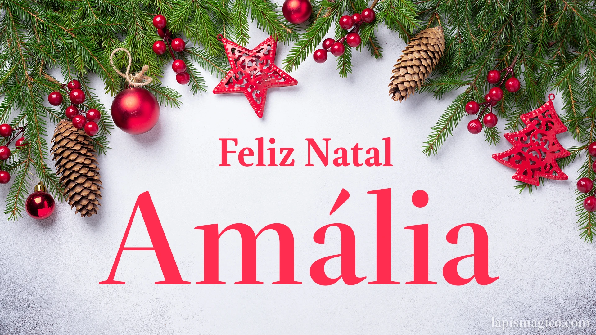 Oh Amália, cinco postais de Feliz Natal Postal com o teu nome