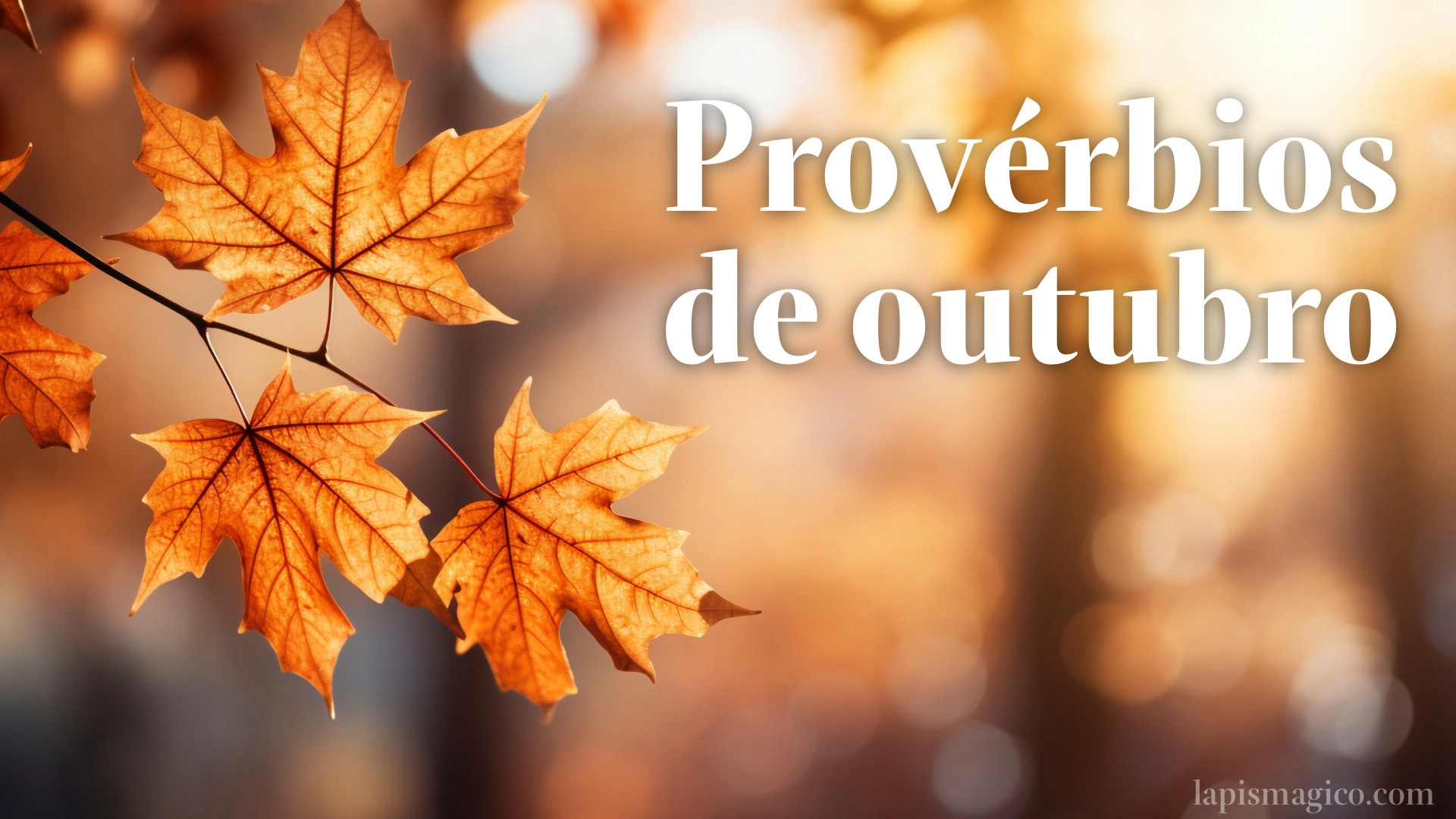Outubro, 77 provérbios sobre o décimo mês do ano